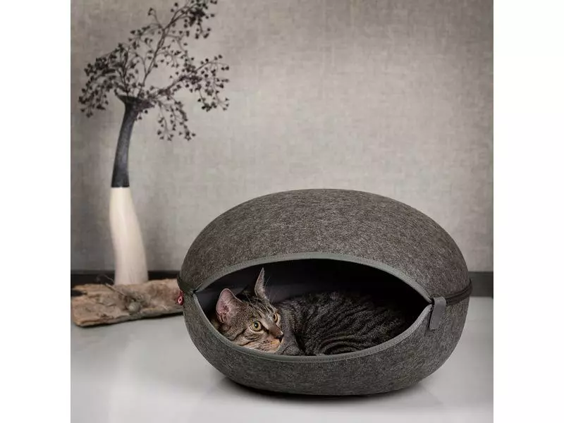 CanadianCat Kuschelhöhle Katzennest, Uni-Anthrazit 9 CanadianCat Kuschelhöhle Katzennest, Uni-Anthrazit – Bild 7