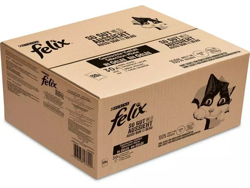 Felix Nassfutter AGAIL Fleisch Auswahl, 120 x 85 g 3 Felix Nassfutter AGAIL Fleisch Auswahl, 120 x 85 g