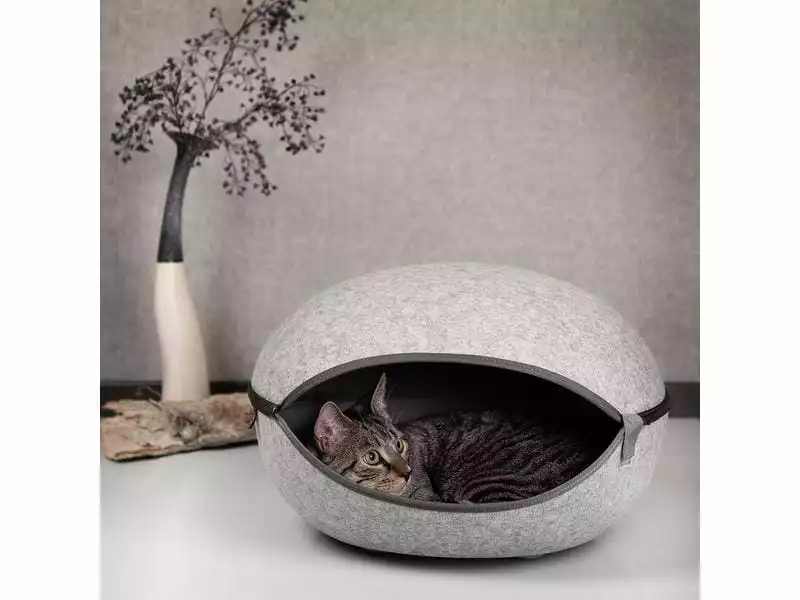 CanadianCat Kuschelhöhle Katzennest, Uni-Grau 8 CanadianCat Kuschelhöhle Katzennest, Uni-Grau – Bild 6