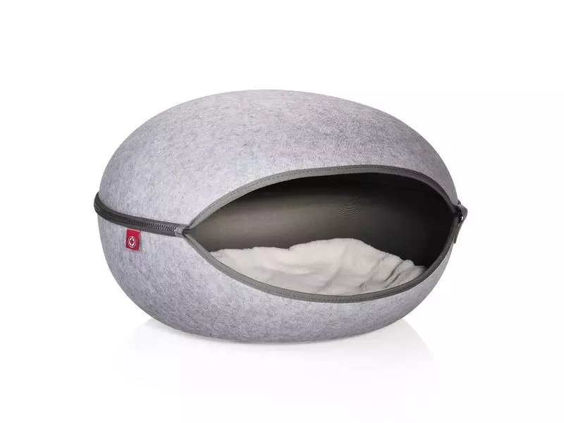 CanadianCat Kuschelhöhle Katzennest, Uni-Grau 4 CanadianCat Kuschelhöhle Katzennest, Uni-Grau – Bild 2