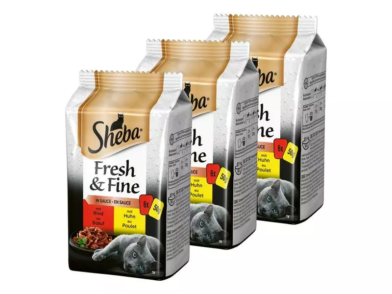 Sheba Nassfutter Fresh & Fine in Sauce Komposition, 18 x 50 g 3 Sheba Nassfutter Fresh & Fine in Sauce Komposition, 18 x 50 g