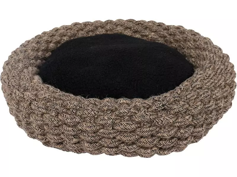 Duvoplus Katzenbett Korb Espresso Baumwolle, Ø 54 cm, schwarz-braun 3 Duvoplus Katzenbett Korb Espresso Baumwolle, Ø 54 cm, schwarz-braun