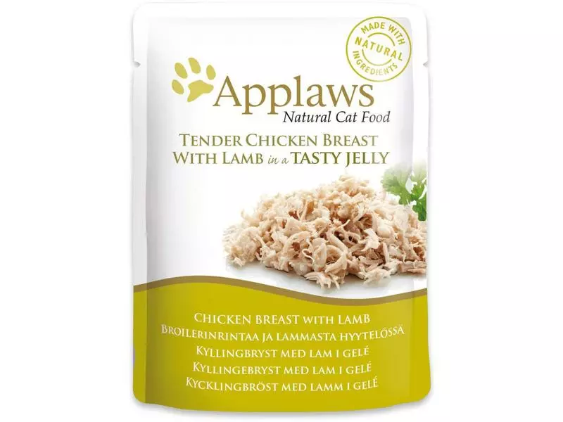 Applaws Nassfutter Pouch Hühnchen & Lamm in Gelée, 70 g 3 Applaws Nassfutter Pouch Hühnchen & Lamm in Gelée, 70 g