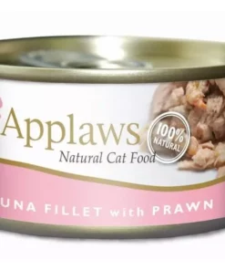 Applaws Nassfutter Dose Thunfischfilet & Garnelen in Brühe, 156 g