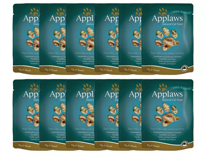 Applaws Nassfutter Pouch Thunfisch & Sardellen, 12 x 70 g 3 Applaws Nassfutter Pouch Thunfisch & Sardellen, 12 x 70 g