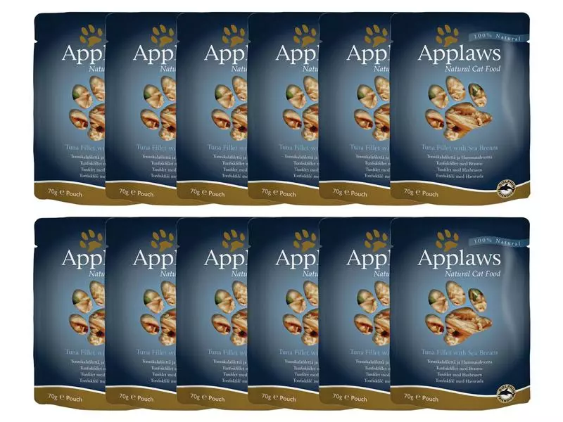 Applaws Nassfutter Pouch Thunfisch & Seebrasse, 12 x 70 g 3 Applaws Nassfutter Pouch Thunfisch & Seebrasse, 12 x 70 g