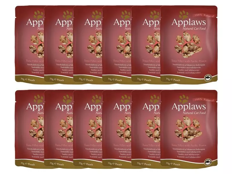 Applaws Nassfutter Pouch Thunfisch & Pazifik-Garnelen, 12 x 70 g 3 Applaws Nassfutter Pouch Thunfisch & Pazifik-Garnelen, 12 x 70 g