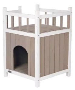 Trixie natura Cat's Home mit Balkon, 45 × 65 × 45 cm
