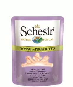 Schesir Nassfutter Thunfisch & Schinken in Brühe, 70 g