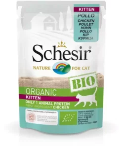 Schesir Nassfutter Kitten Bio Huhn, 85 g