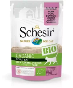 Schesir Nassfutter Bio Schwein, 85 g