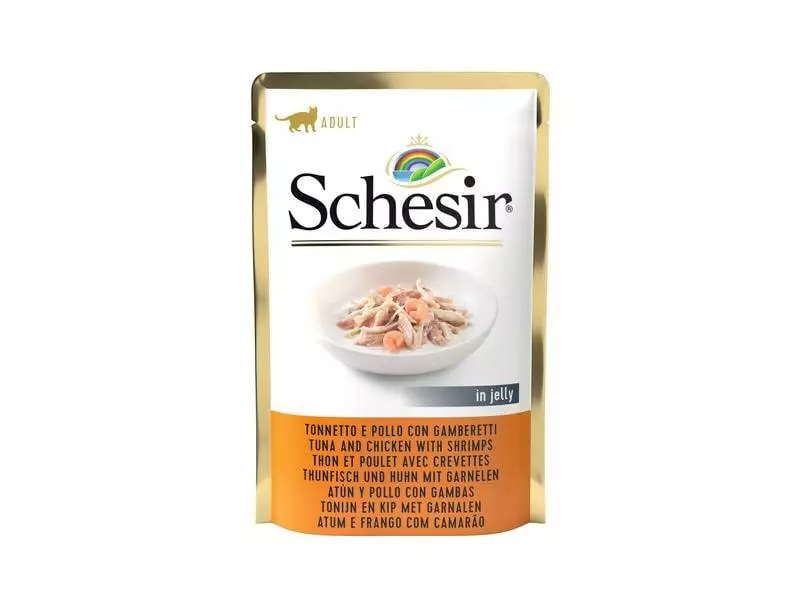 Schesir Nassfutter Thunfisch, Huhn & Garnelen in Gelée, 85 g 3 Schesir Nassfutter Thunfisch, Huhn & Garnelen in Gelée, 85 g