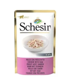Schesir Nassfutter Huhn & Schinken in Gelée, 85 g