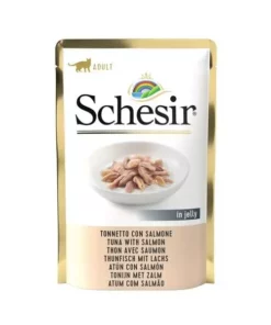 Schesir Nassfutter Thunfisch & Lachs in Gelée, 85 g