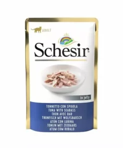 Schesir Nassfutter Thunfisch & Wolfsbarsch in Gelée, 85 g