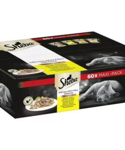 Sheba Nassfutter Selection in Sauce Geflügel Variation, 60 x 85 g