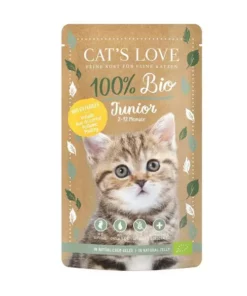 Cat's Love Nassfutter BIO Junior Geflügel, 100 g