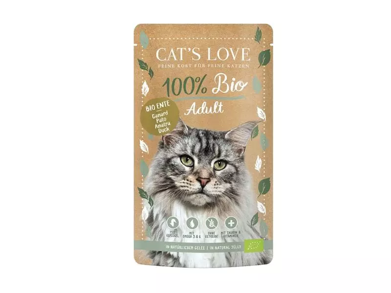 Cat's Love Nassfutter BIO Adult Ente, 100 g 3 Cat's Love Nassfutter BIO Adult Ente, 100 g