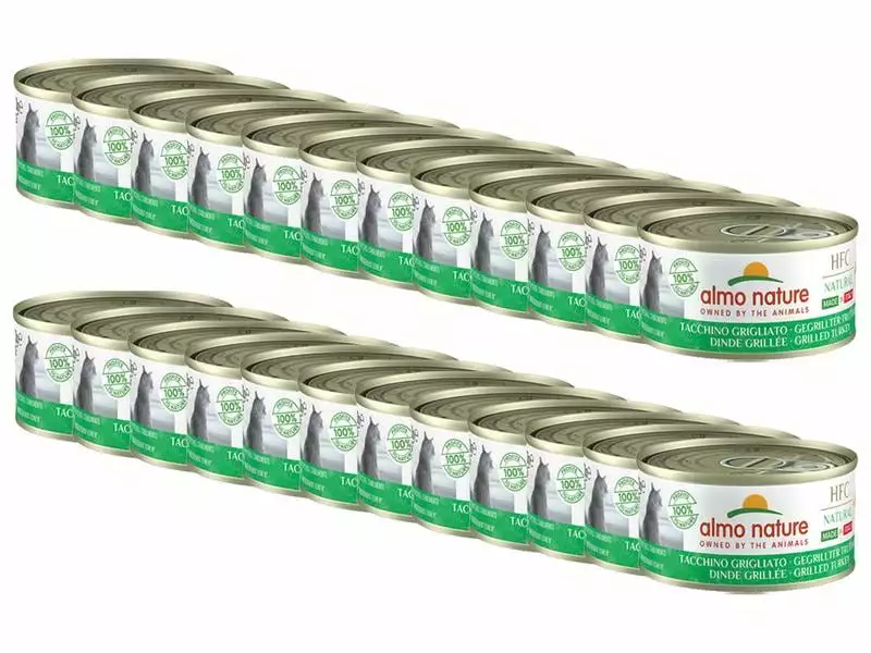 Almo Nature Nassfutter HFC Natural Italy Gegrillter Truthahn, 24 x 70 g 3 Almo Nature Nassfutter HFC Natural Italy Gegrillter Truthahn, 24 x 70 g