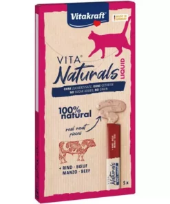 Vitakraft Katzen-Snack VitaNaturals LiquidSnack Rind, 5 Stk.