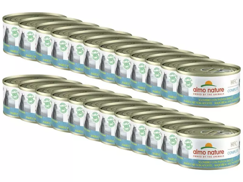 Almo Nature Nassfutter HFC Complete Makrele mit Süsskartoffel, 24 x 70 g 3 Almo Nature Nassfutter HFC Complete Makrele mit Süsskartoffel, 24 x 70 g