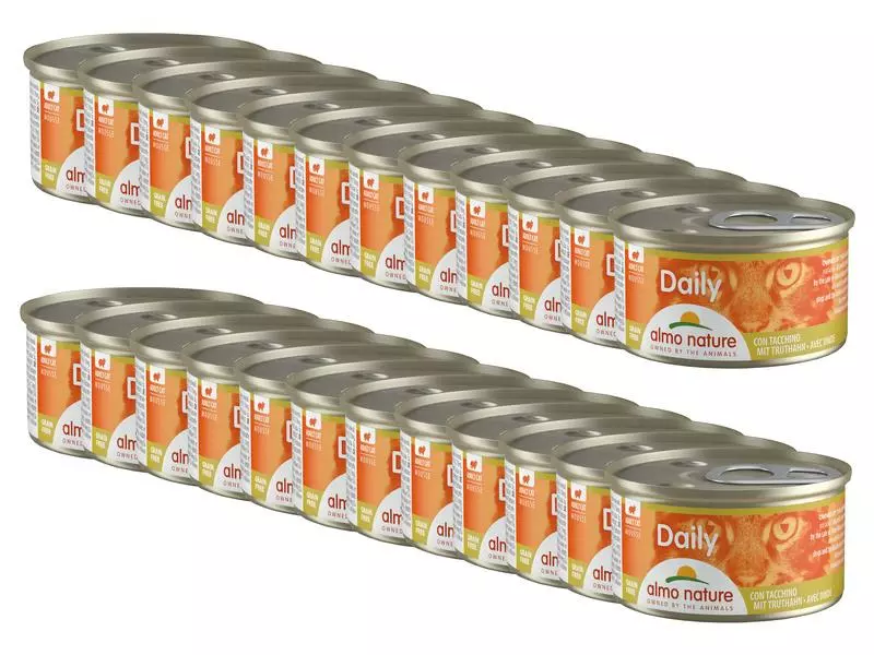 Almo Nature Nassfutter Daily Mousse mit Pute, 24 x 85 g 3 Almo Nature Nassfutter Daily Mousse mit Pute, 24 x 85 g