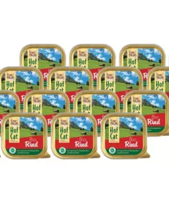 HofCat Nassfutter Rind, 16 x 100g