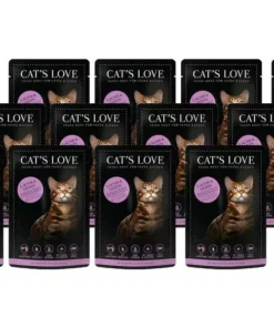 Cat's Love Nassfutter Adult Lachs & Huhn, 12 x 85 g