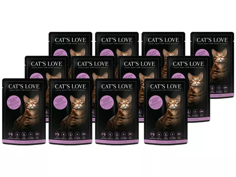 Cat's Love Nassfutter Adult Lachs & Huhn, 12 x 85 g 3 Cat's Love Nassfutter Adult Lachs & Huhn, 12 x 85 g