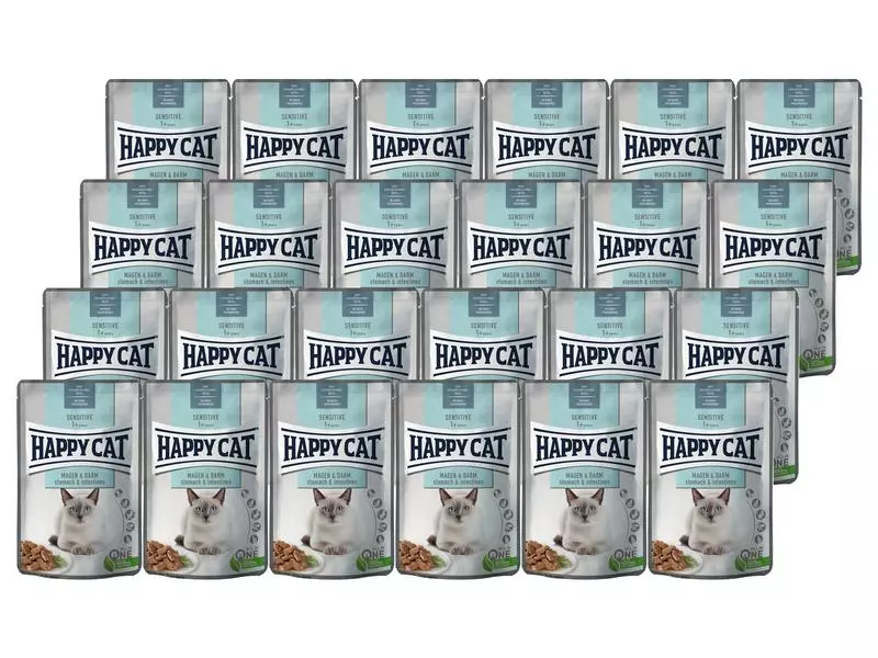 Happy Cat Nassfutter Meat in Sauce Sensitive Magen & Darm, 24 x 85 g 3 Happy Cat Nassfutter Meat in Sauce Sensitive Magen & Darm, 24 x 85 g