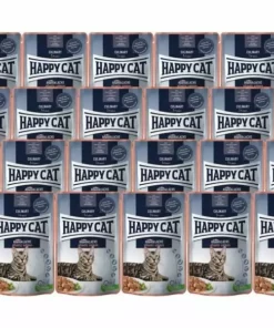 Happy Cat Nassfutter Meat in Sauce Culinary Atlantik-Lachs, 24 x 85 g