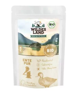 Wildes Land Nassfutter Adult BIO Ente PUR m. Lachsöl 12 x 85 g