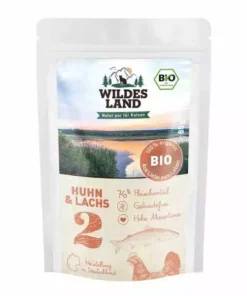 Wildes Land Nassfutter Adult BIO Huhn & Lachs 12 x 85 g
