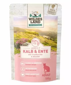 Wildes Land Nassfutter Adult Kalb & Ente 100 g