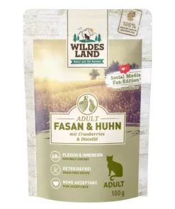 Wildes Land Nassfutter Adult Fasan & Huhn 100 g