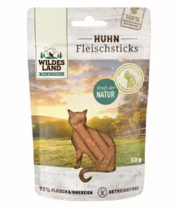 Wildes Land Katzen-Snack Huhn Pur Sticks 50 g