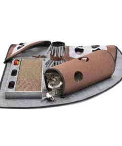 CanadianCat Katzen-Spielzeug Activity Teppich Calvin, 90 x 90 x 20 cm