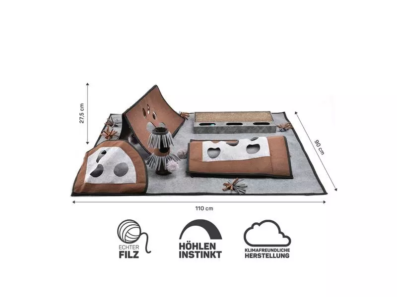 CanadianCat Katzen-Spielzeug Activity Teppich Coleen, 90 x 110 x 27.5 cm 7 CanadianCat Katzen-Spielzeug Activity Teppich Coleen, 90 x 110 x 27.5 cm – Bild 5