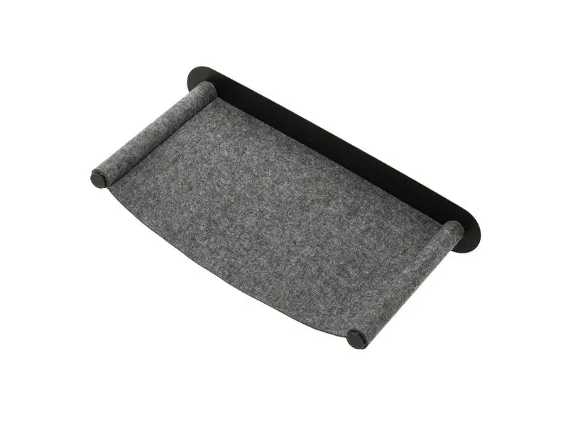 CanadianCat Katzenbett Filz-Hängematte mit Wandmontage Anthrazit 8 CanadianCat Katzenbett Filz-Hängematte mit Wandmontage Anthrazit – Bild 6