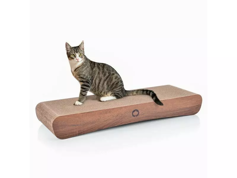 CanadianCat Kratzbrett Jumbo Wave, Walnuss 4 CanadianCat Kratzbrett Jumbo Wave, Walnuss – Bild 2