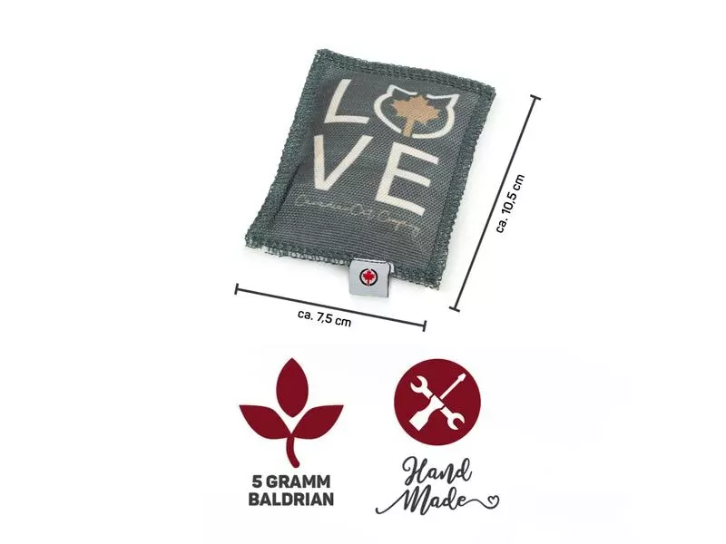 CanadianCat Katzen-Spielzeug Spielkissen Love, Dunkelgrau 4 CanadianCat Katzen-Spielzeug Spielkissen Love, Dunkelgrau – Bild 2