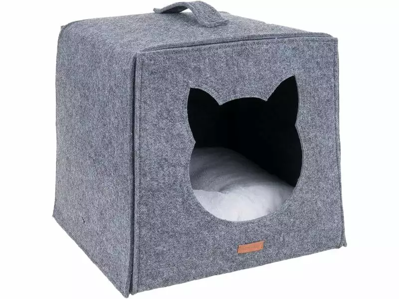 Amiplay Katzenkorb Cube Hygge, Grau 3 Amiplay Katzenkorb Cube Hygge, Grau