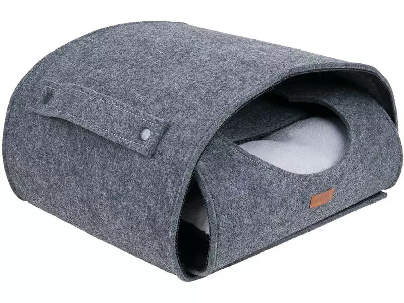 Amiplay Katzenkorb Cube Hygge, Grau 6 Amiplay Katzenkorb Cube Hygge, Grau – Bild 4