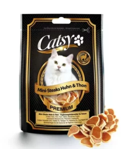 Catsy Katzen-Snack Mini-Steaks Huhn & Thon, 50 g