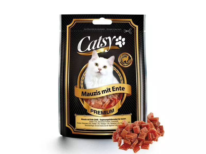 Catsy Katzen-Snack Mauzis mit Ente (Soft), 50 g 3 Catsy Katzen-Snack Mauzis mit Ente (Soft), 50 g