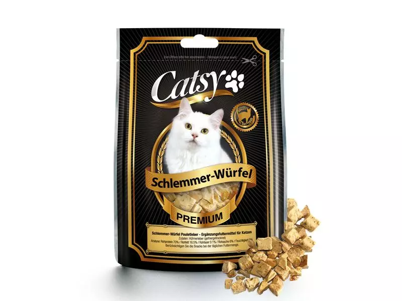 Catsy Katzen-Snack Schlemmer-Würfel Pouletleber, 25 g 3 Catsy Katzen-Snack Schlemmer-Würfel Pouletleber, 25 g