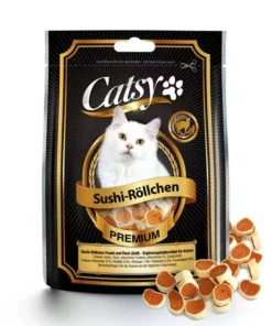 Catsy Katzen-Snack Sushi-Röllchen Poulet & Fisch, 50 g
