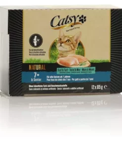 Catsy Nassfutter 7+ Cat Pouch Surf & Turf, 12 x 85 g