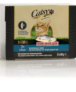 Catsy Nassfutter 7+ Cat Pouch with Trout, 12 x 85 g