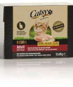 Catsy Nassfutter Adult & Ster. Cat Chicken, 12 x 85 g